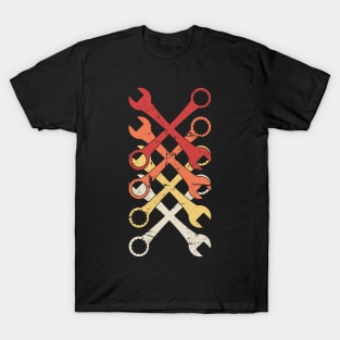 Retro Vintage Wrench Design T-Shirt